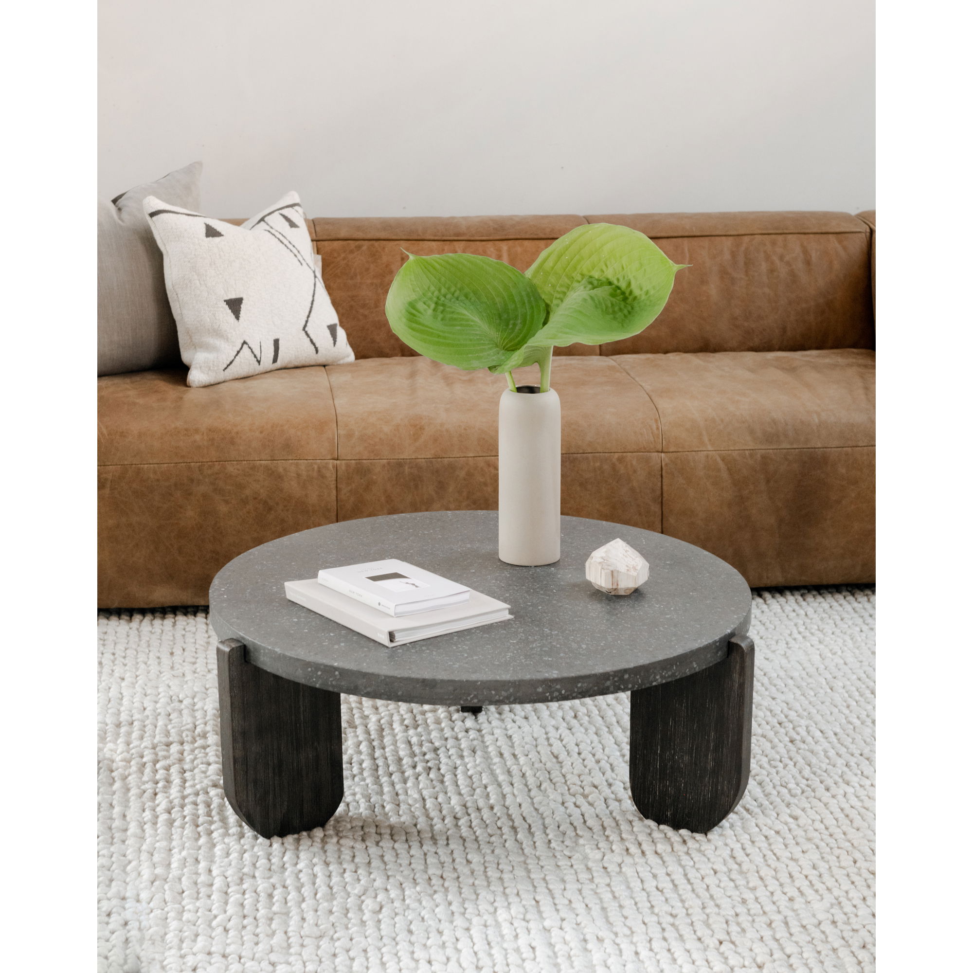 Wunder Coffee Table Black, by Moe's Home, 36.5" width x 13.75" height x 36.5" depth View 6