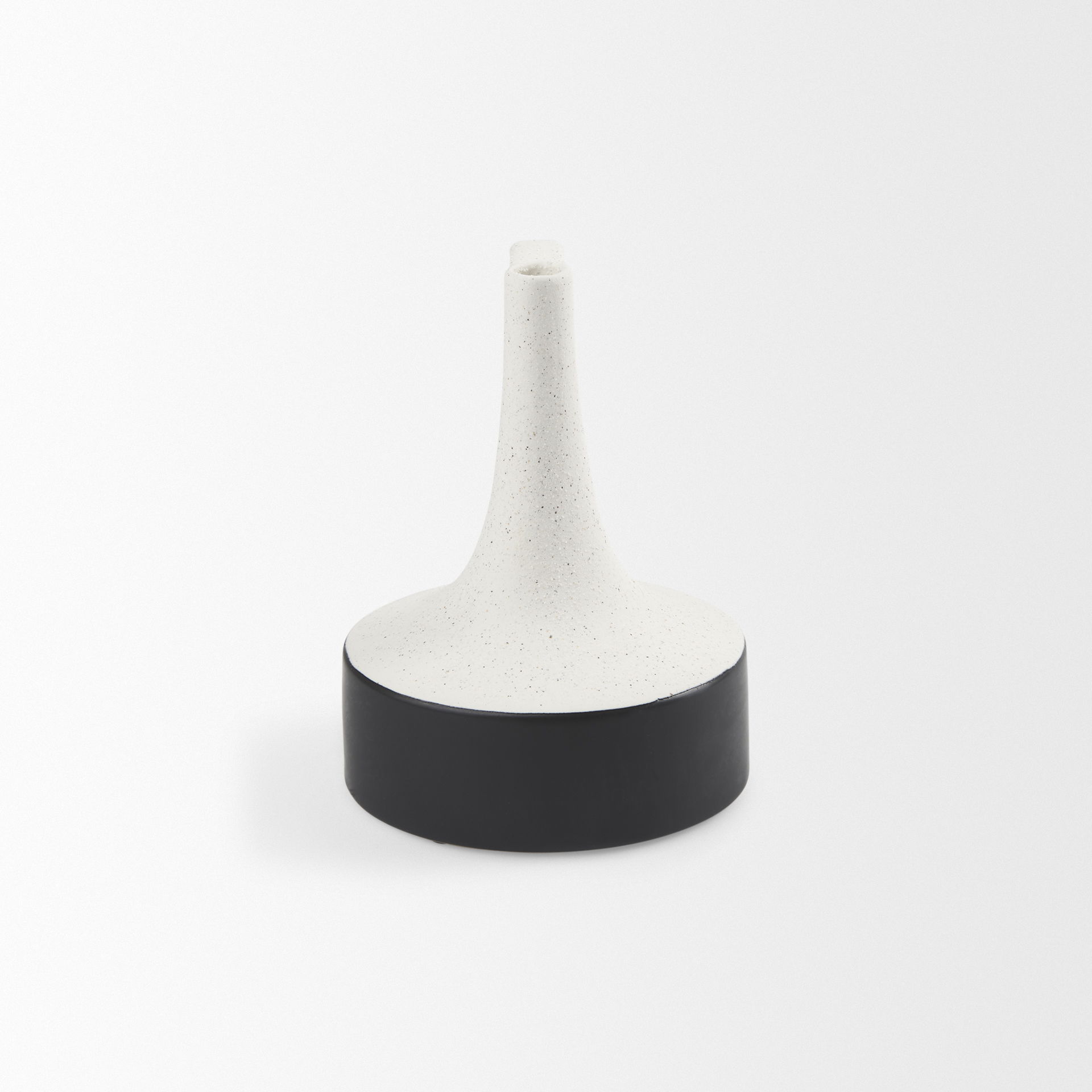 Burton 8.3H Small White and Black Ceramic Jug Vase, Decorative Jar by Mercana, 6.1" length x 6.1" width x 8.27" height View 5