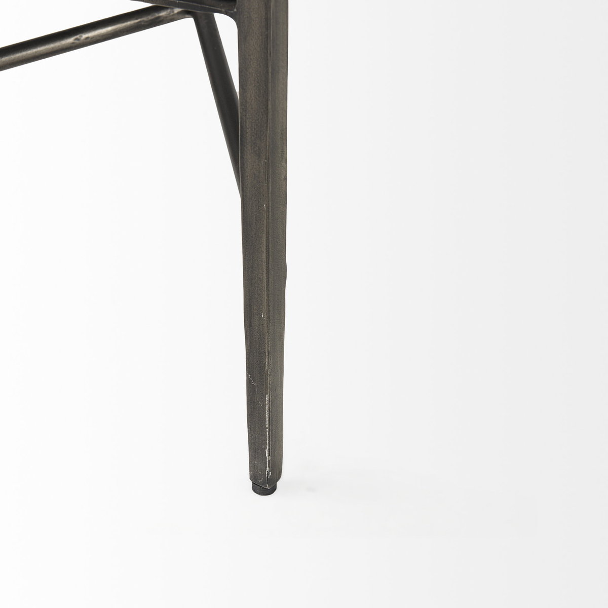Charlotte  55.0L Gray Herringbone Fabric Seat with Antique Nickel Metal Frame Bench, Benche by Mercana, 55" length x 17" width x 23" height View 9