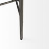 Charlotte  55.0L Gray Herringbone Fabric Seat with Antique Nickel Metal Frame Bench, Benche by Mercana, 55" length x 17" width x 23" height thumbnail 9