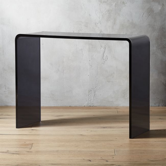 Online Designer Living Room Peekaboo 38" Smoke Acrylic Console Table