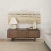 Grier 65' Medium Brown Wood with Cane Media Console, by Mercana, 65" length x 18.75" width x 23" height thumbnail 4