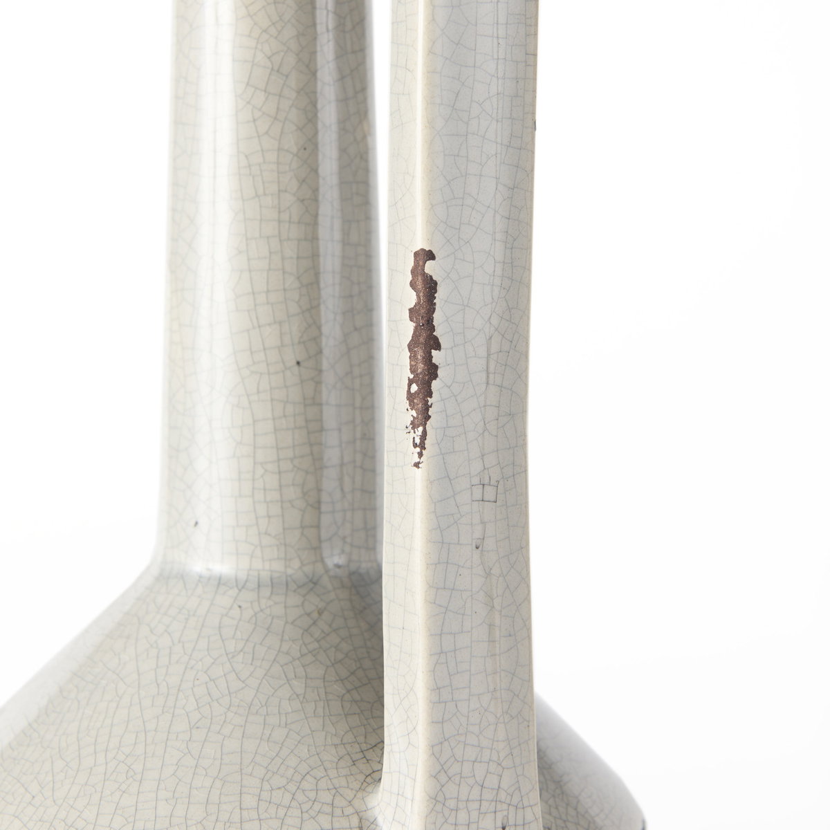 Burton 16.7H Large Two Tone Gray Ceramic Jug Vase, Decorative Jar by Mercana, 6.3" length x 6.3" width x 15.75" height View 10