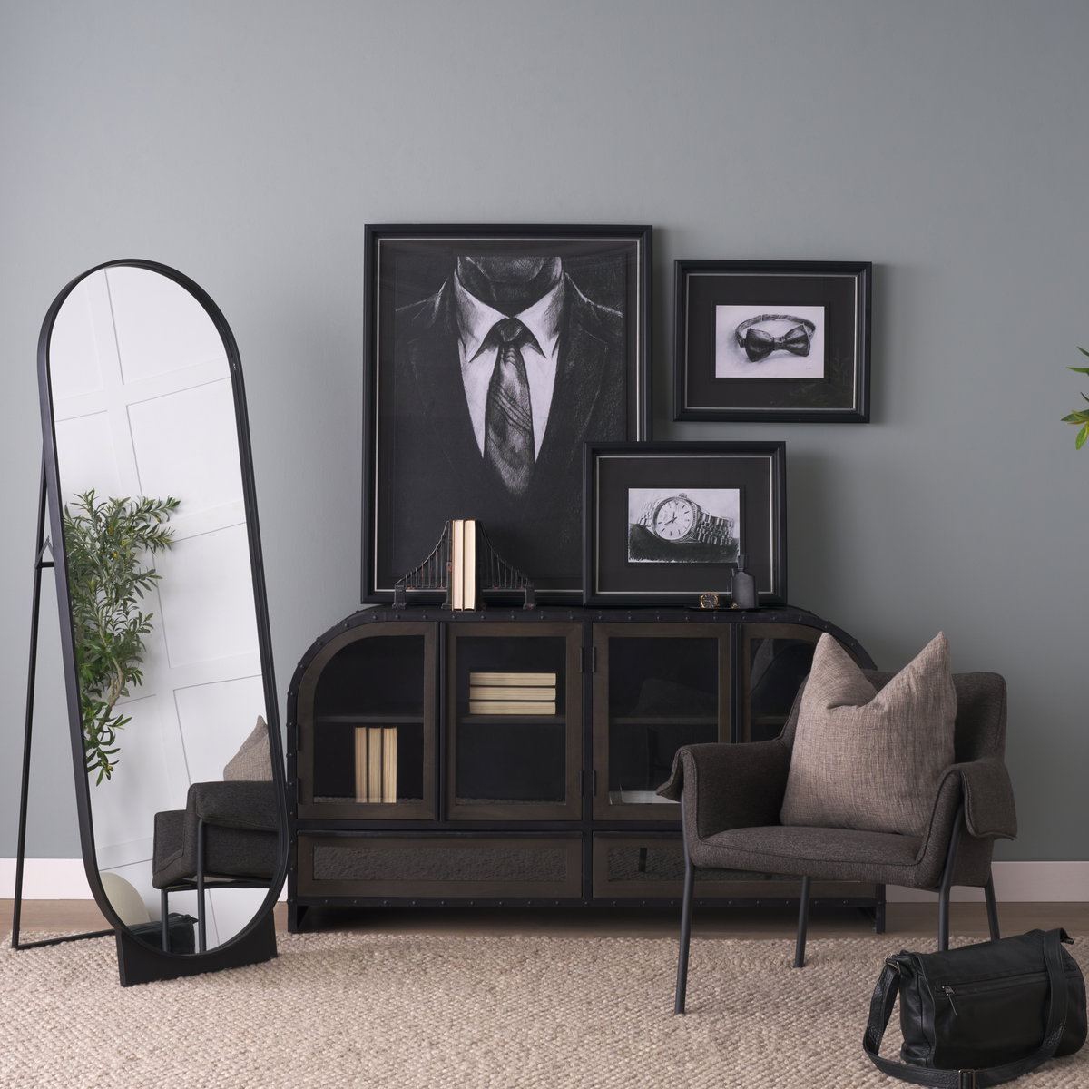 Suspension Set of 2 19L x 4W Brown Wrought Iron Suspension Bridge Bookends, by Mercana, 19" length x 3.94" width x 10.04" height View 4