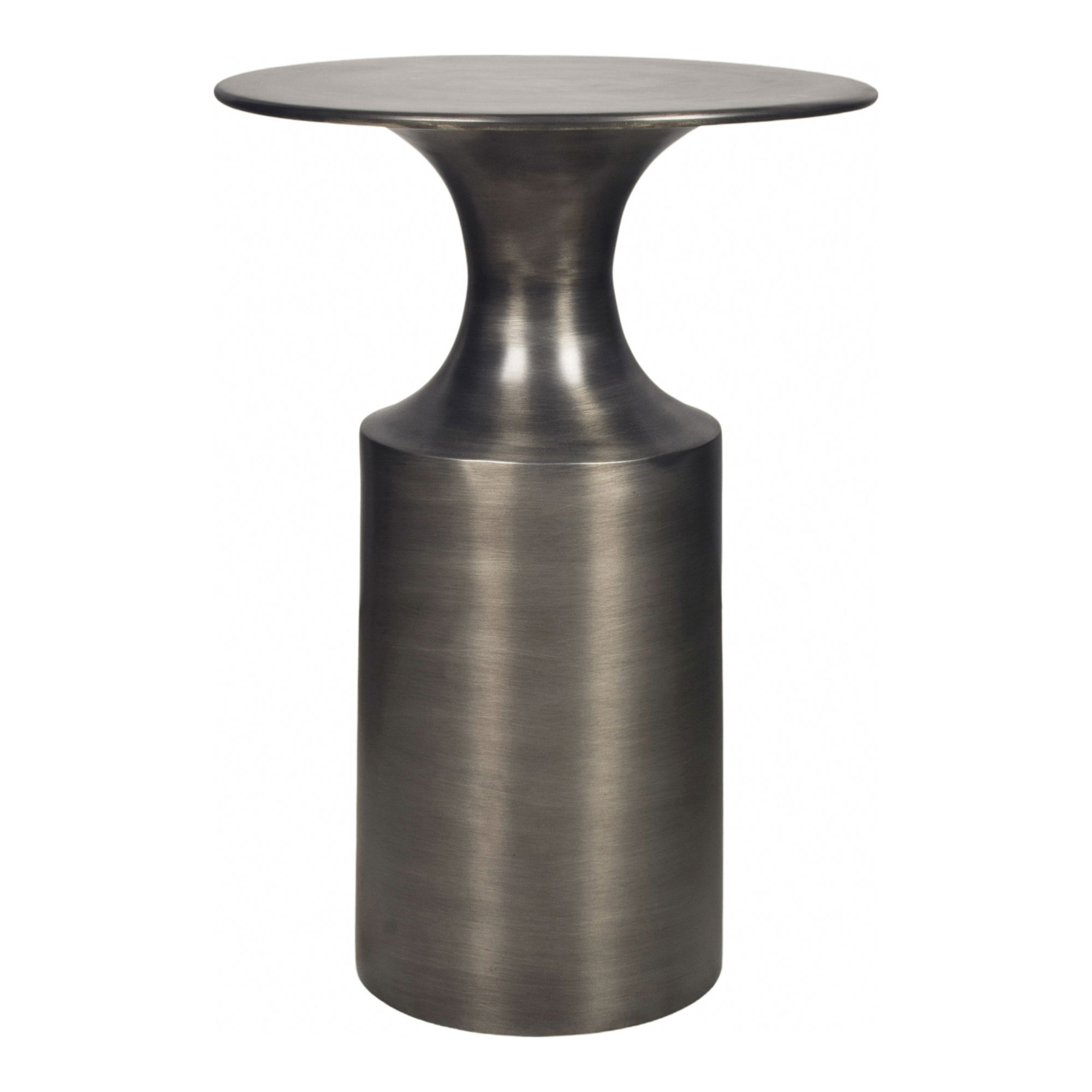 Rassa Accent Table Polished Zinc, Side & End Table by Moe's Home, 14.5" width x 21" height x 14.5" depth View 1