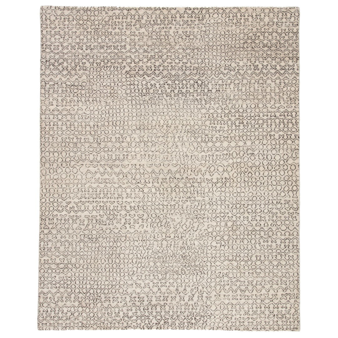 Pollack By Jaipur Living Reverb Hand-Knotted Trellis Ivory/ Black Area Rug (10'X14') large image 