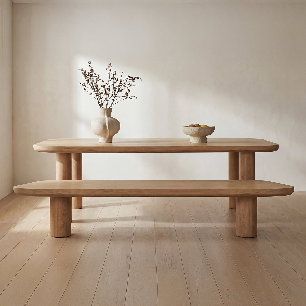 Anders Dining Bench Large Natural, Benche by Moe's Home, 87" width x 18" height x 16" depth View 7