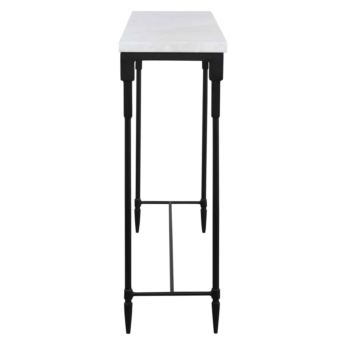 Bourges White Marble Console Table, by Uttermost, 36" width x 34" height x 12" depth View 7