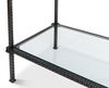 Hand Chased Iron Console Tble, Glass Top, Console Table by Sarreid, 60" length x 16" width x 33" height thumbnail 5