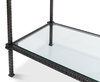 Hand Chased Iron Console Tble  Glass Top, by Sarreid, 1'4" length x 5' width x 2'9" height thumbnail 5