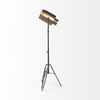 Debdou (61'H) Gold Metal Adjustable Cinema-Style Floor Lamp, by Mercana, 22" length x 22" width x 61" height thumbnail 7