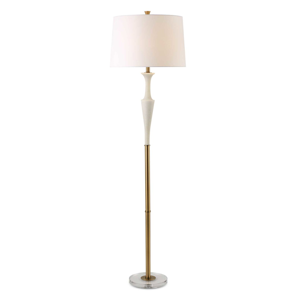 Colette White Stone Floor Lamp, by Uttermost, 19" width x 69" height x 19" depth View 1
