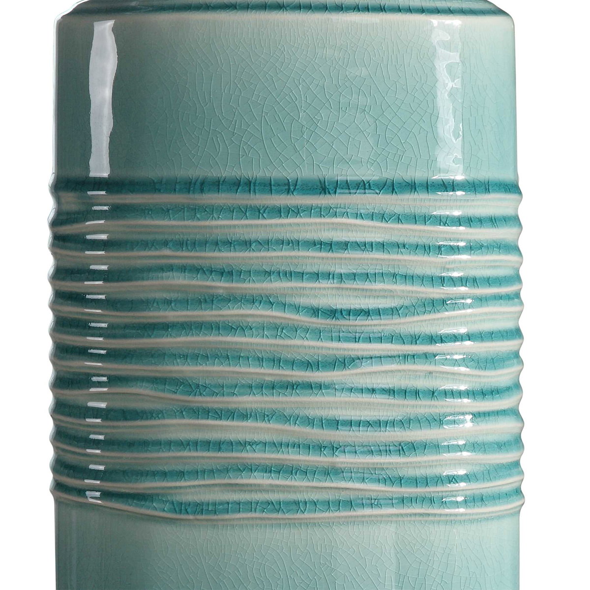 Rila Distressed Teal Table Lamp, by Uttermost, 19" width x 32" height x 13" depth View 5