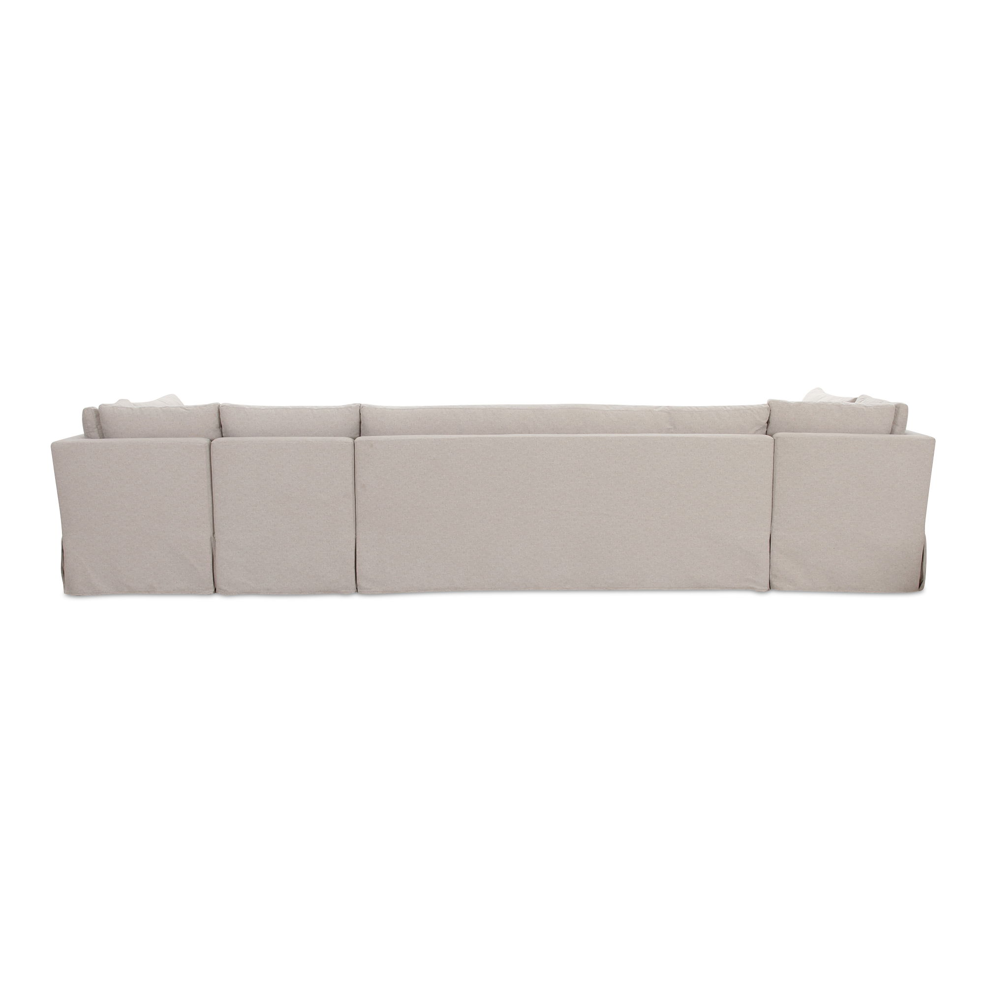 Fable Slipcover Dining Banquette U-shape Beige 154in large image 