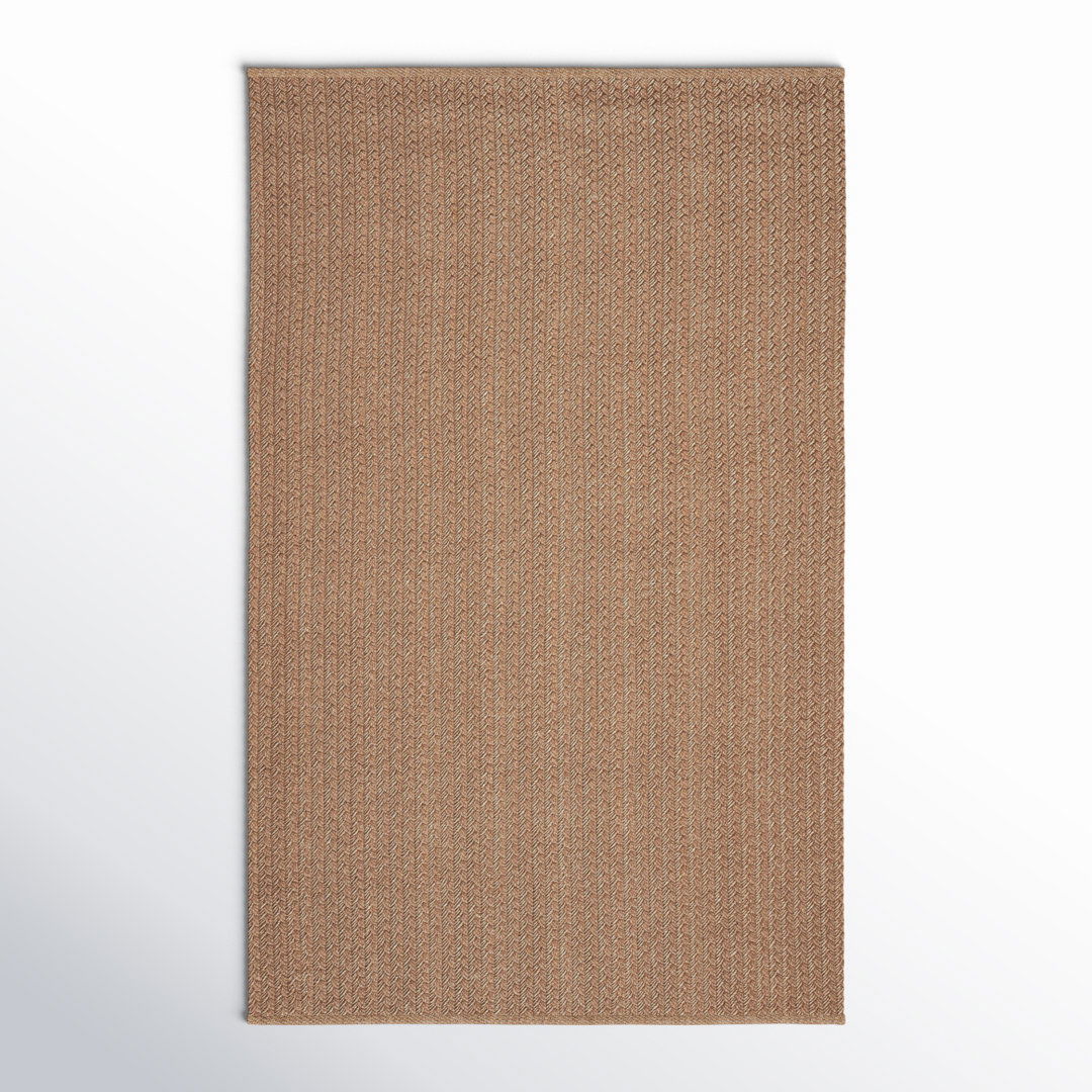 Iver Indoor/ Outdoor Solid Tan Area Rug large image 