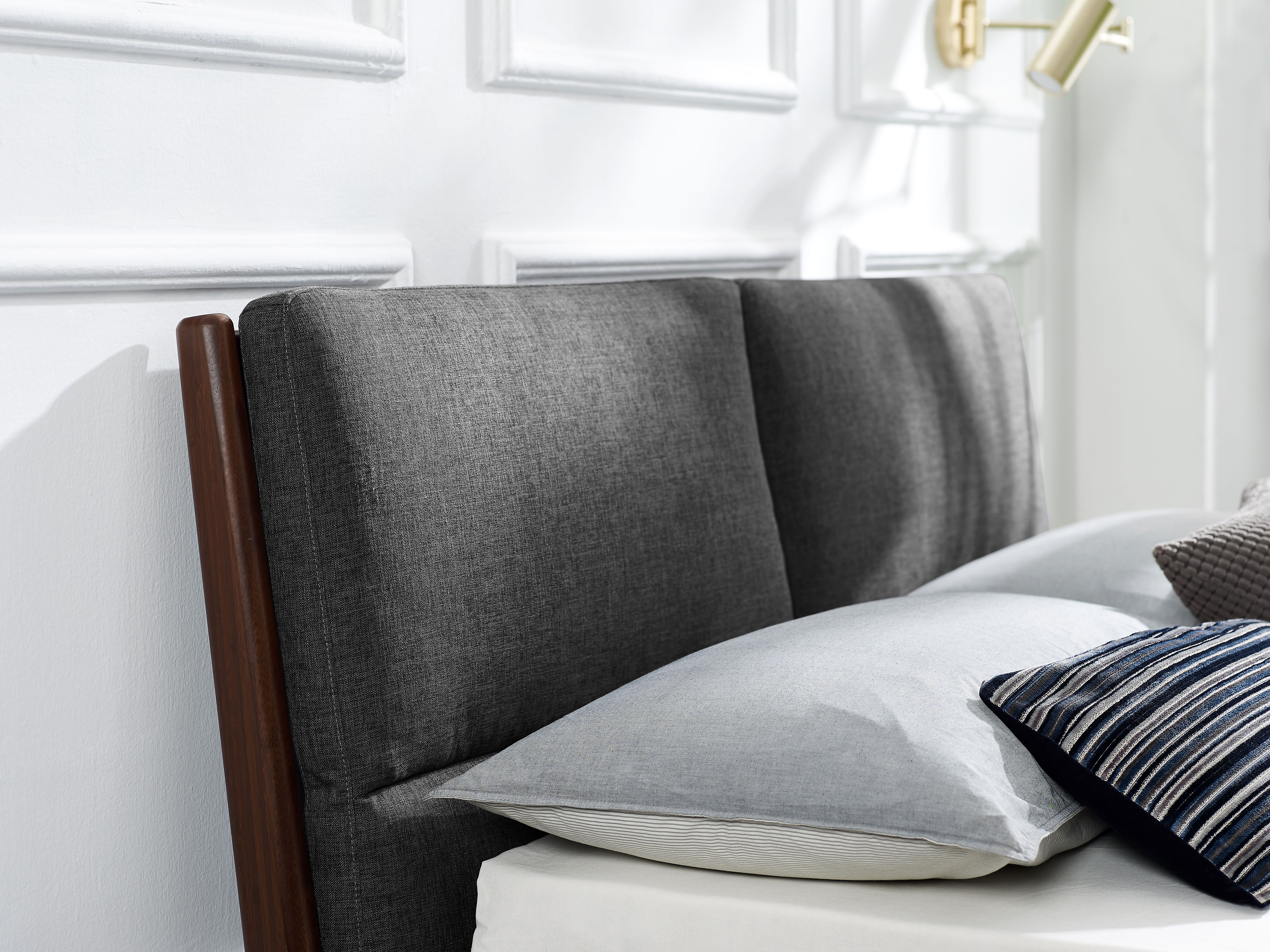 Park Avenue Queen Platform Bed with Fabric, Ruby, by Greenington, 92" length x 69.5" width x 36" height View 10