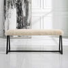 Taupo Sheepskin Bench, Furniture by Uttermost, 49" width x 21" height x 12" depth thumbnail 4