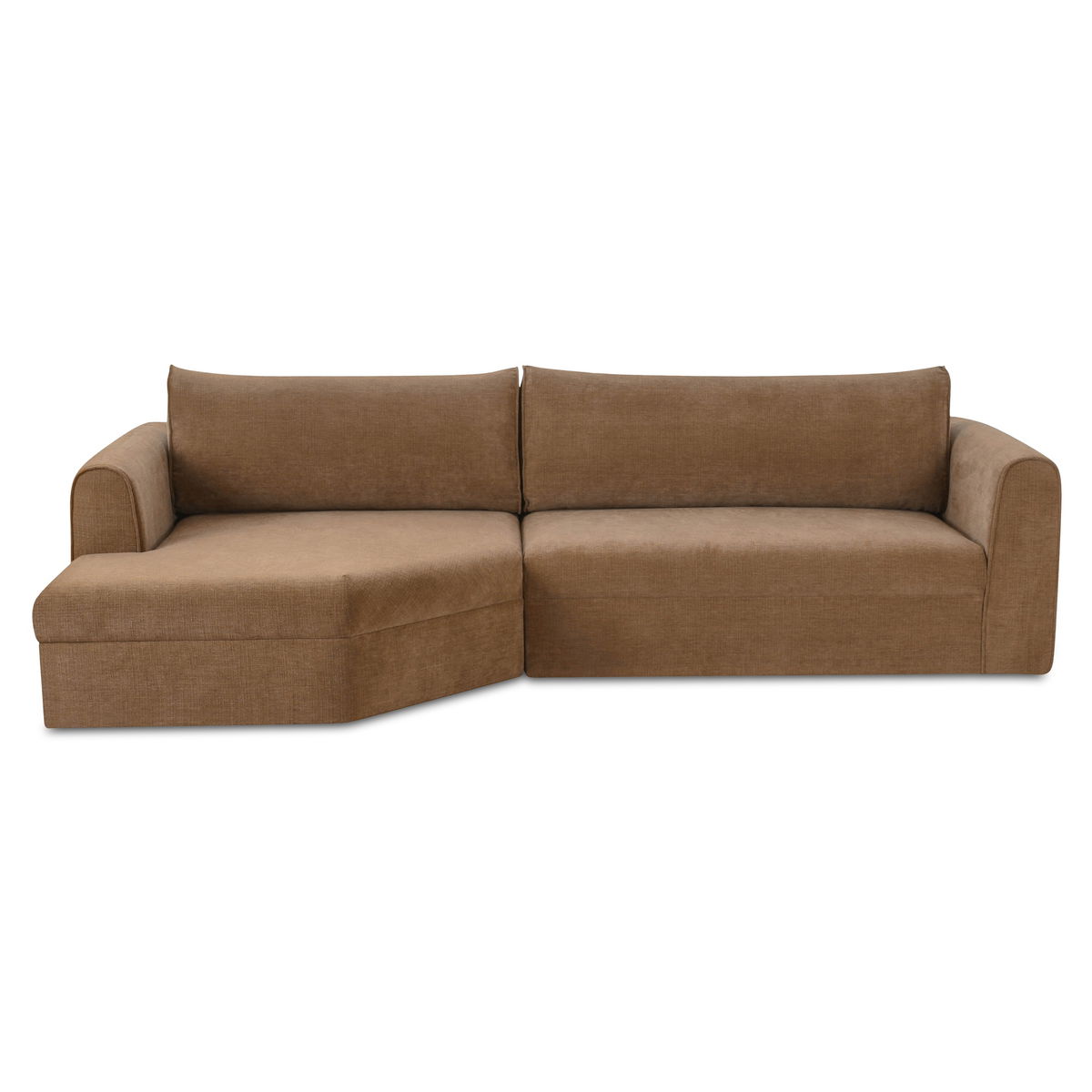 Madrid Left Sectional Taupe, Sectional Sofa by Moe's Home, 112" width x 33.5" height x 65" depth View 1