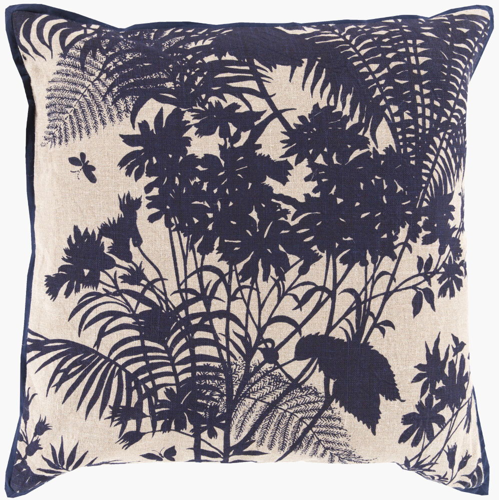 Shadow Floral Accent Pillow, Decorative Pillow by Surya, 20" length x 20" width