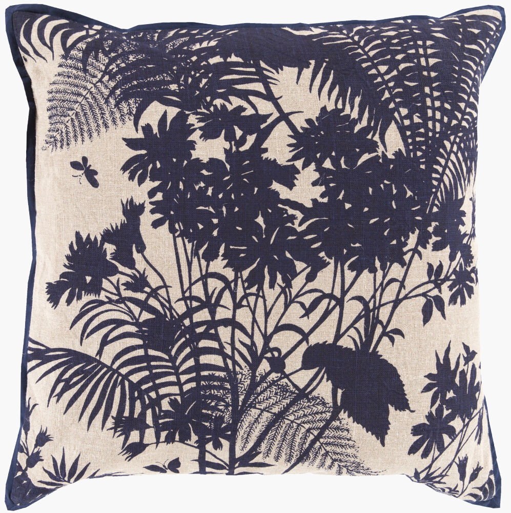 Shadow Floral Accent Pillow, Decorative Pillow by Surya, 20" length x 20" width