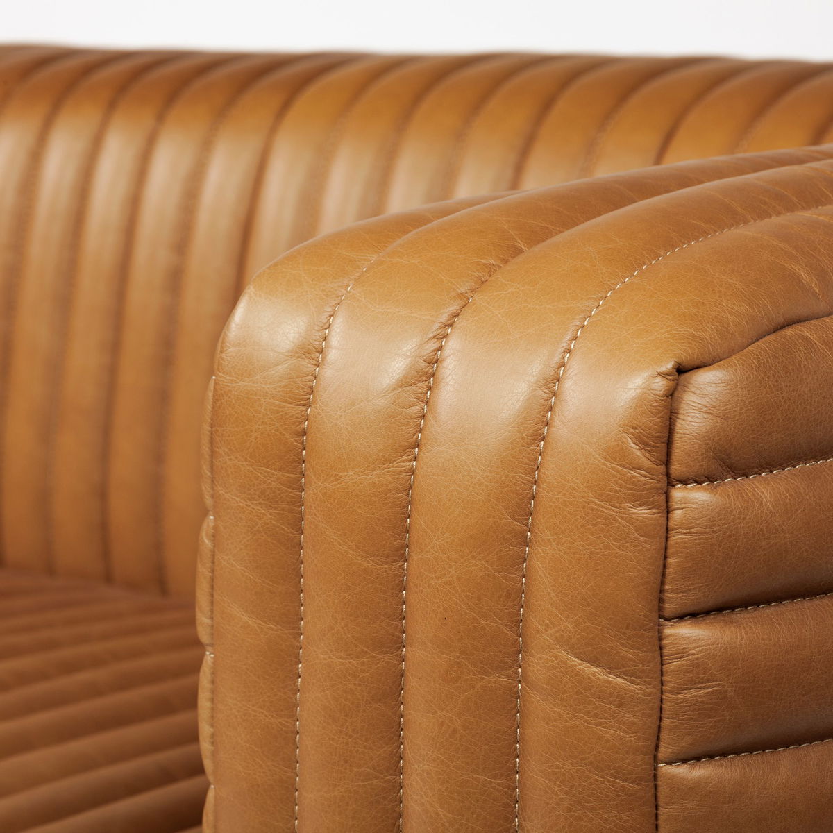 Ricciardo 82.5W Cognac Leather Three Seater Sofa, Sofas & Sectional by Mercana, 82.5" length x 38.5" width x 26.5" height View 9