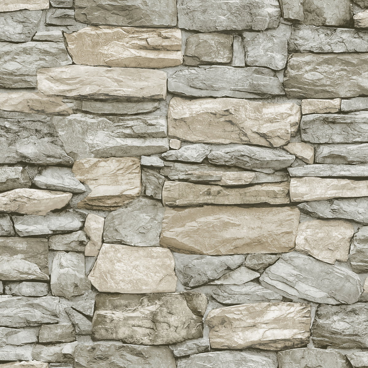 Stone Grey Peel & Stick Wallpaper, by York Wall, 16'6" length x 1'8.5" width x 0.02" depth