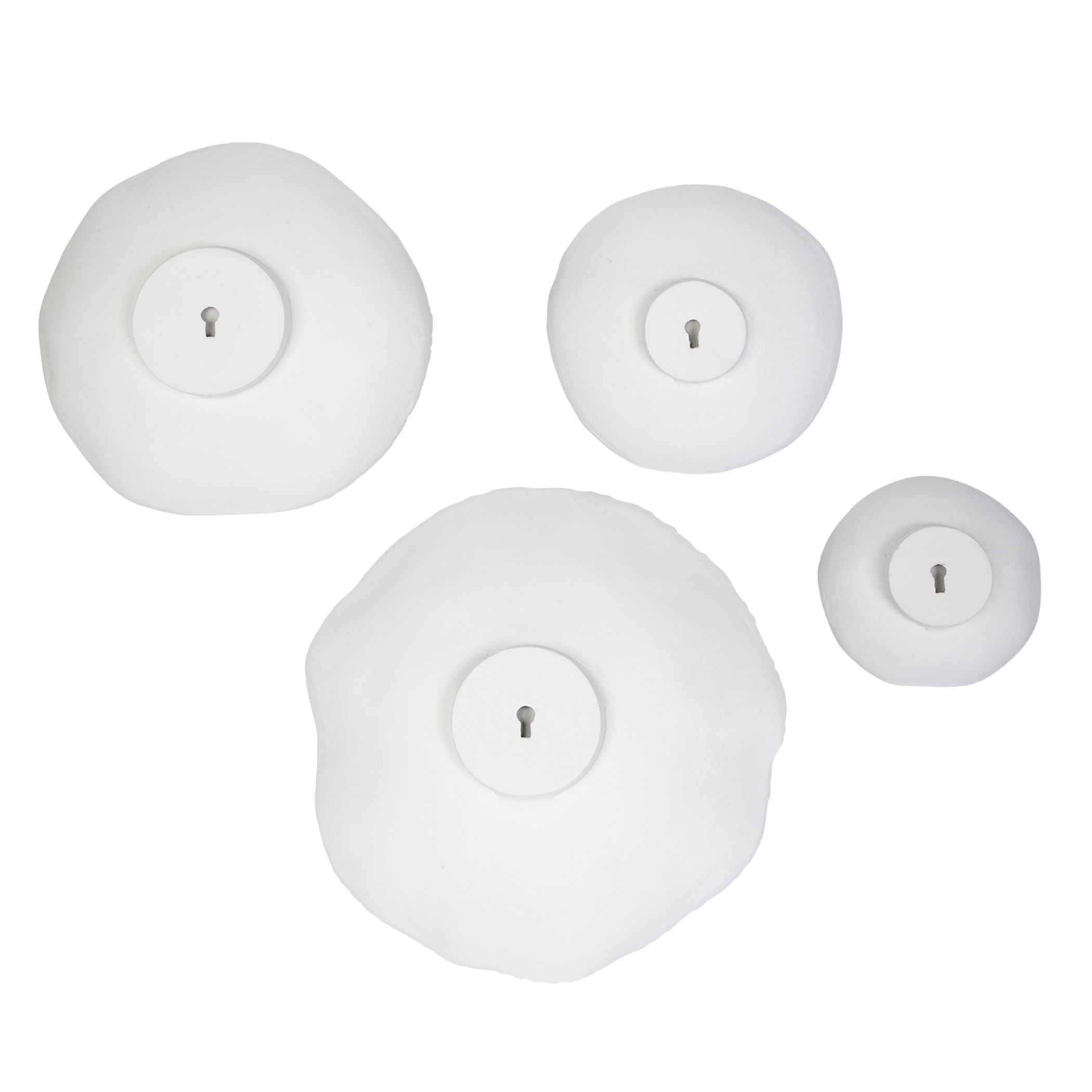 Lucky Coins White Metal Wall Bowls, S/4 large image 