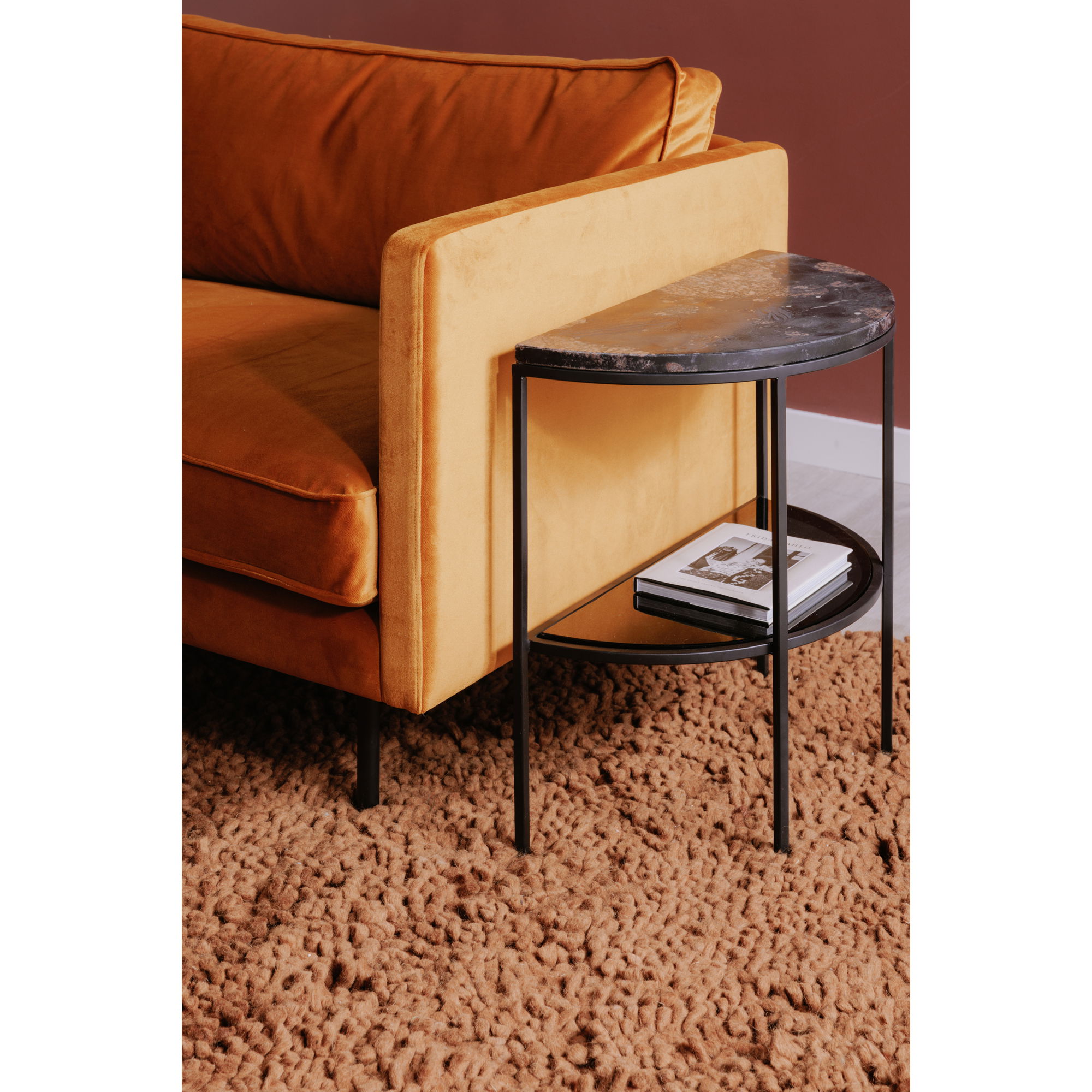 Aurora Side Table Black Marble large image 