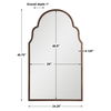 Brayden Arch Metal Mirror, by Uttermost, 24.25" width x 40.75" height x 1" depth thumbnail 3