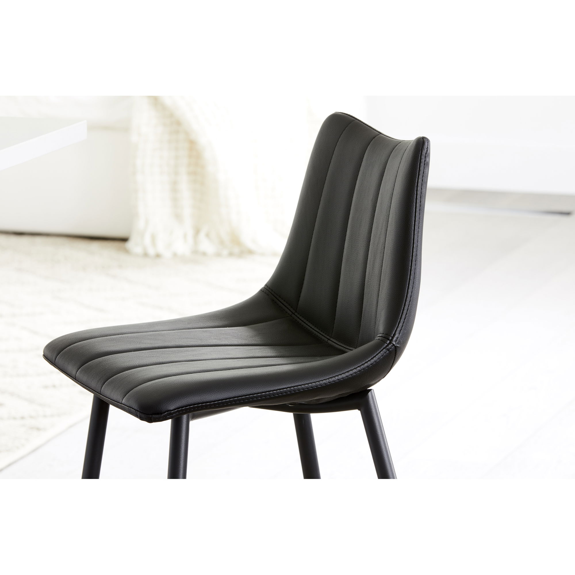 Alibi Barstool Matte Black - Set Of Two, Counter & Bar Stool by Moe's Home, 17.7" width x 41.5" height x 20" depth View 7