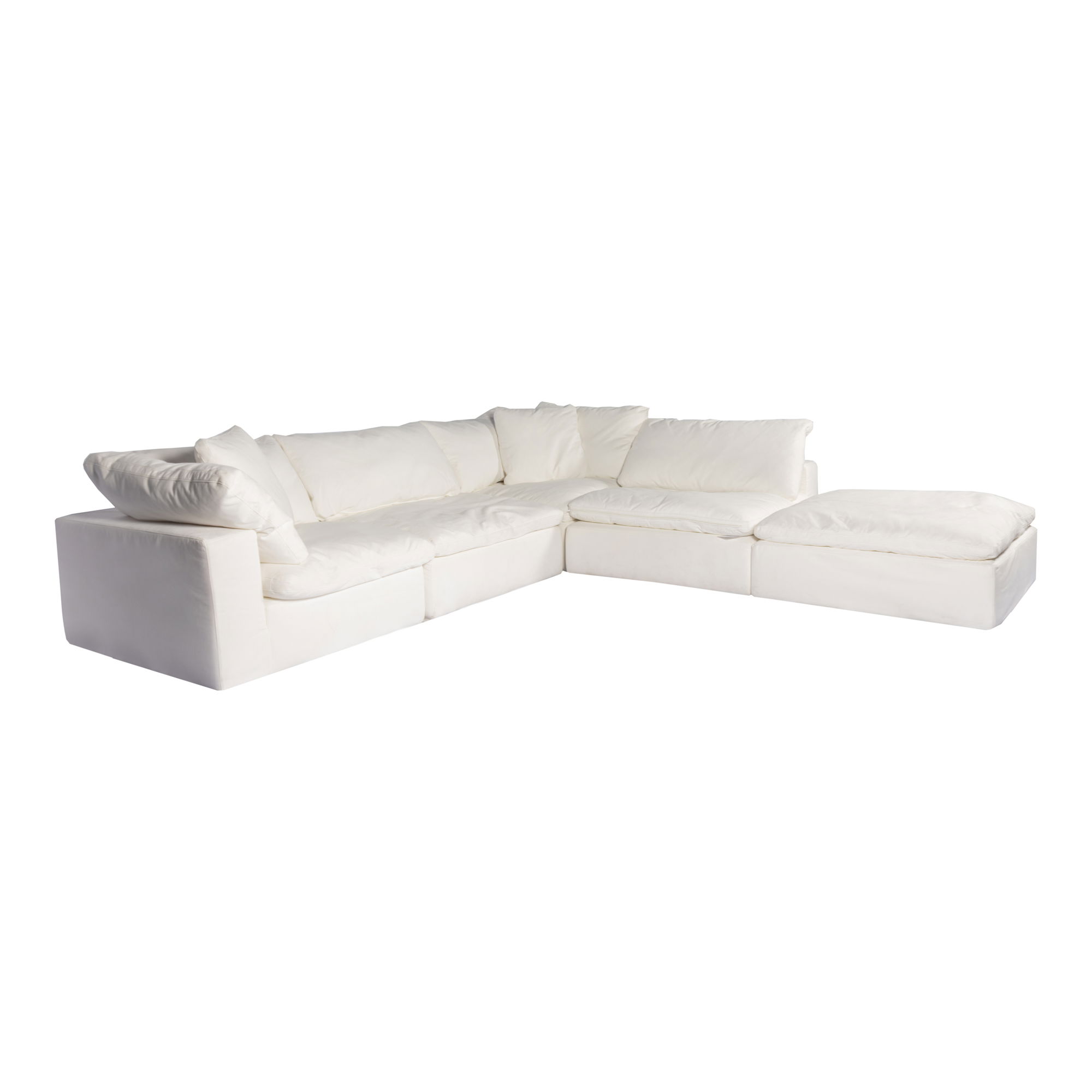 Clay Dream Modular Sectional Cream White, Sectional Sofa by Moe's Home, 133.5" width x 32.5" height x 133.5" depth View 2