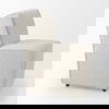Damon  Fully Upholstered Cream-Toned Fabric Dining Chair on Casters thumbnail 5