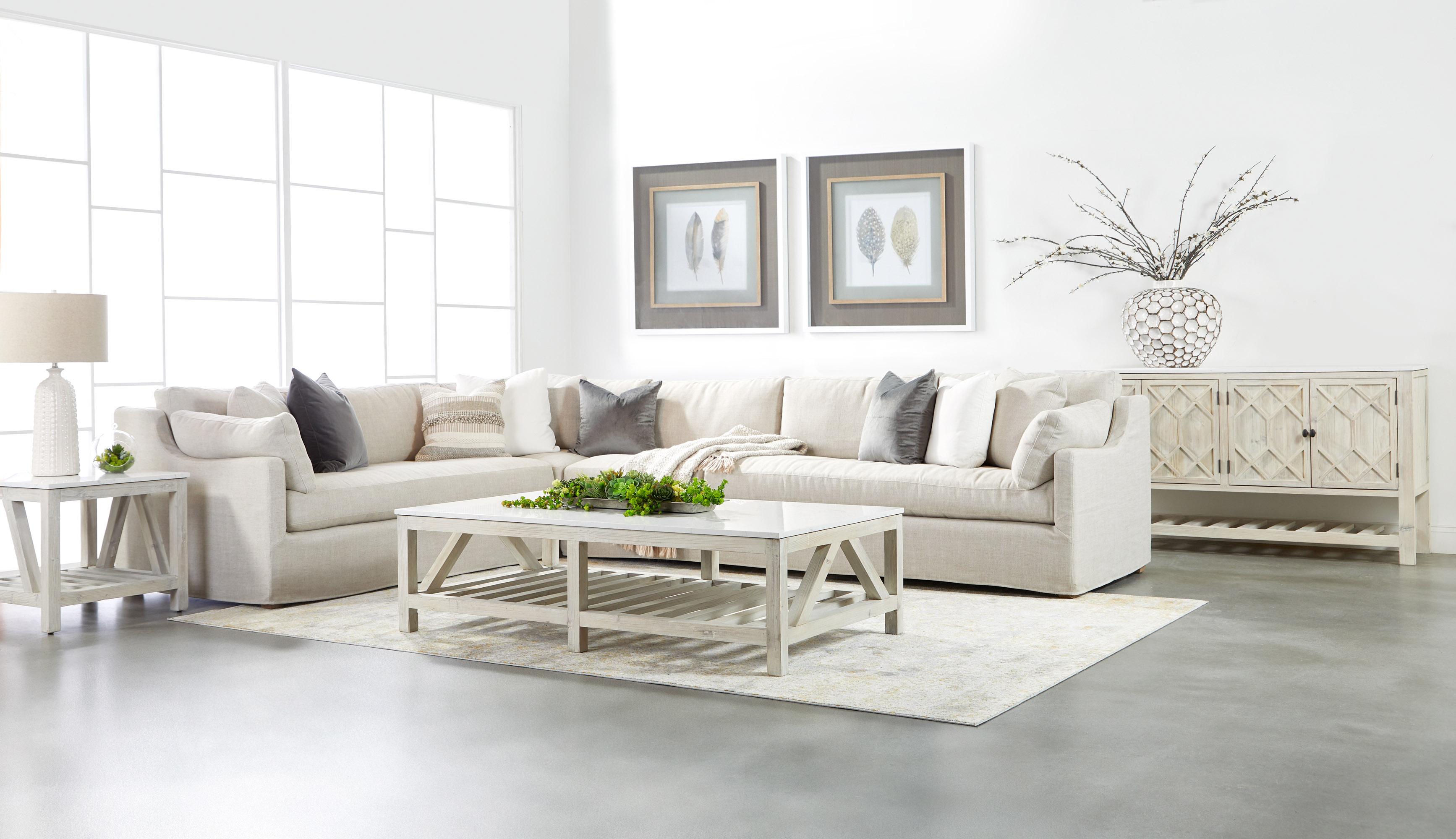 Lena Modular Slipcover 1-Seat Armless Chair large image 