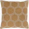 Metallic Stamped Accent Pillow, Decorative Pillow by Surya, 18" length x 18" width thumbnail