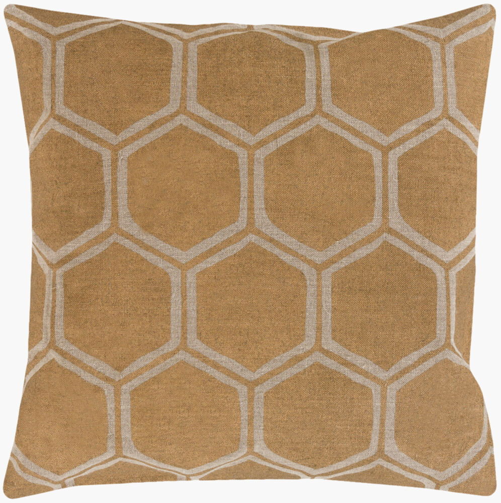 Metallic Stamped Accent Pillow Down large image 