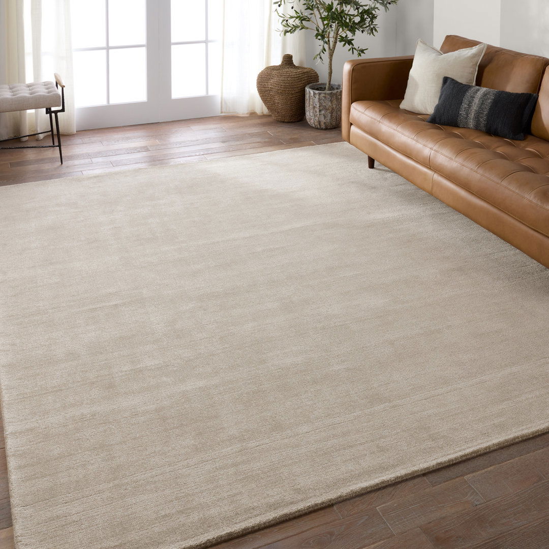 Arcus Handmade Indoor/Outdoor Solid Taupe/ Cream large image 