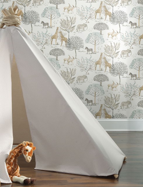 On the Savanna Neutral Peel & Stick Wallpaper