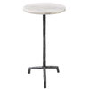 Puritan White Marble Drink Table, Side & End Table by Uttermost, 12" width x 23.5" height x 12" depth thumbnail 1