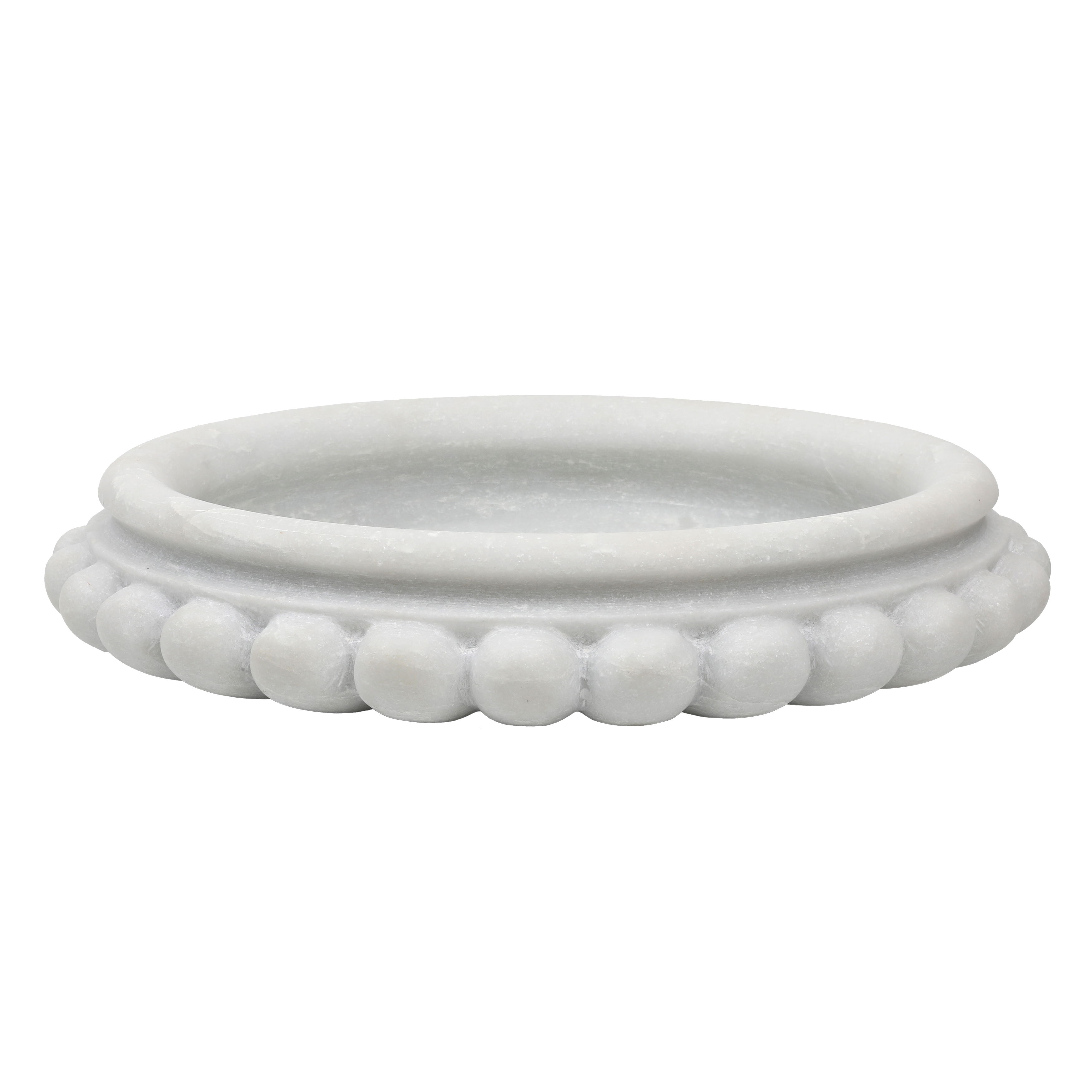 Adelie Bowl White, Decor by Dovetail, 17.5" width x 3" height x 17.5" depth View 1
