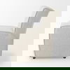 Damon  Fully Upholstered Cream-Toned Fabric Dining Chair on Casters thumbnail 3