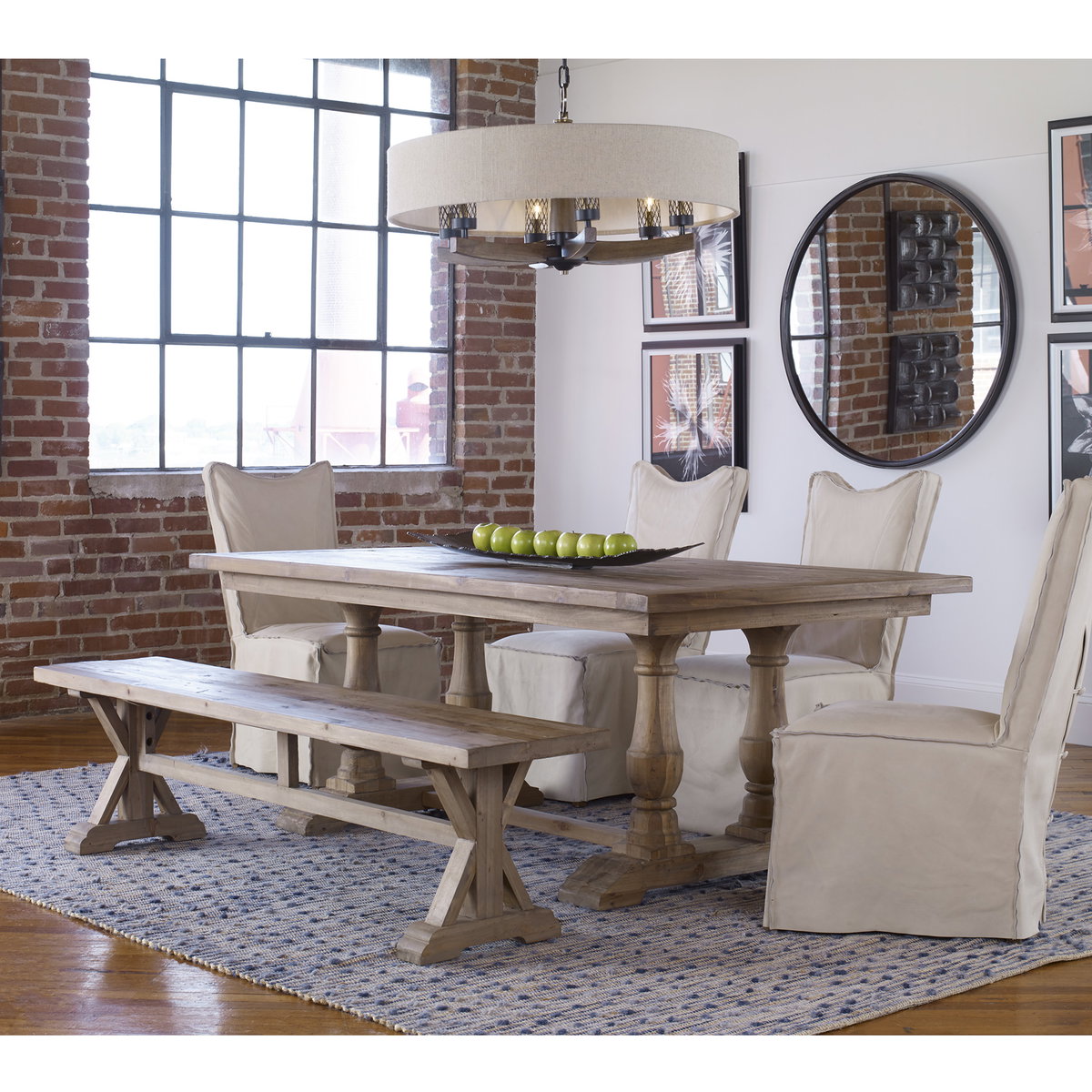 Stratford Salvaged Wood Dining Table, by Uttermost, 76" width x 30" height x 43" depth View 2