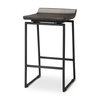 Givens Low Back 26in Seat Counter Stool | Black Wood with Black Metal, Counter & Bar Stool by Mercana, 14.1" length x 15.8" width x 26" height thumbnail 1