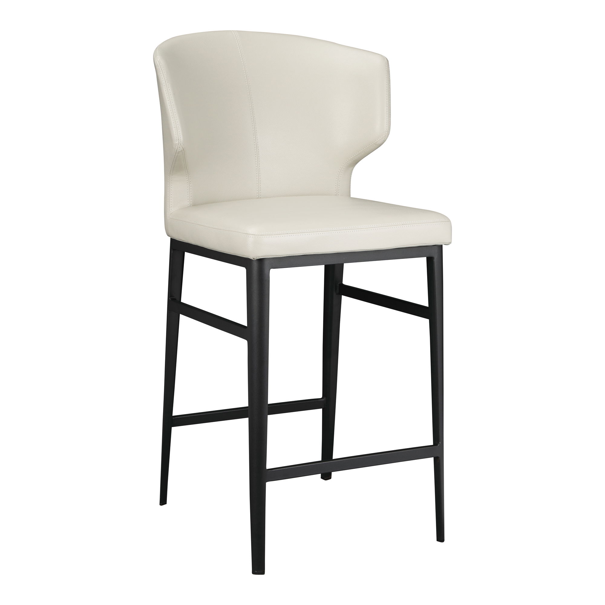 Delaney Counter Stool Beige, Counter & Bar Stool by Moe's Home, 20.5" width x 39.4" height x 21.7" depth View 2