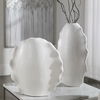 Ruffled Feathers Modern White Vases Set/2, Decorative by Uttermost, 12" width x 20" height x 5" depth thumbnail 2