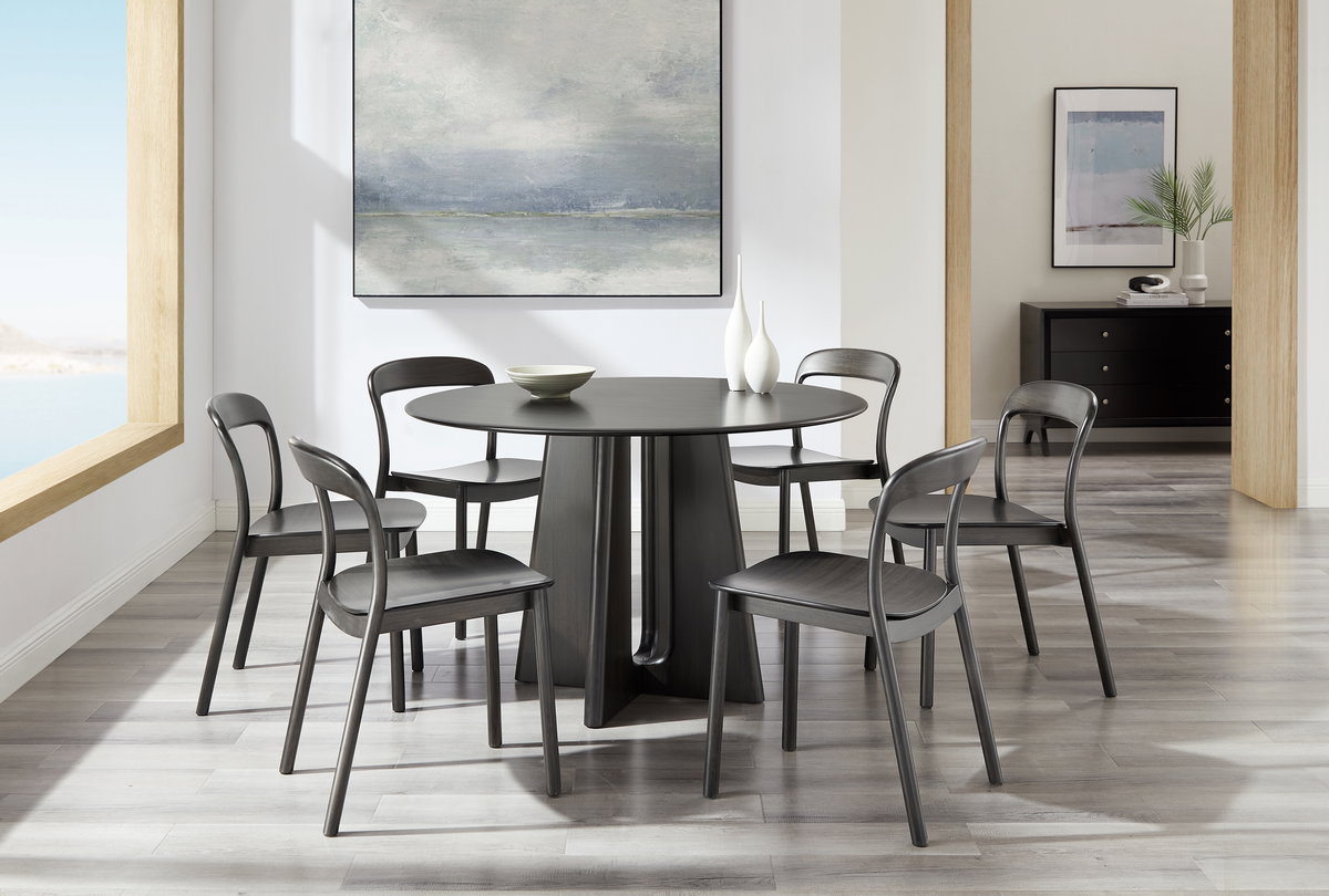 Hanna Chair Bamboo seat, Caviar, Dining Chair by Greenington, 18.19" length x 21.42" width x 30.75" height View 13