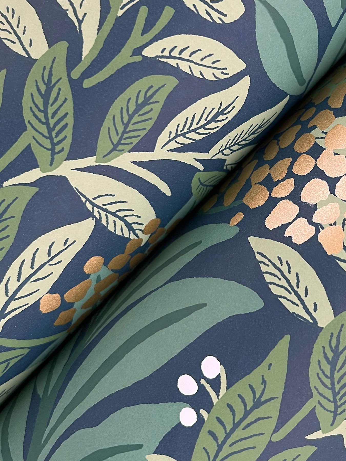 Highgrove Navy Wallpaper large image 