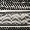 Garima   Black/White Wool and Cotton Patterned Pouf, Ottoman by Mercana, 22" length x 22" width x 14" height thumbnail 9
