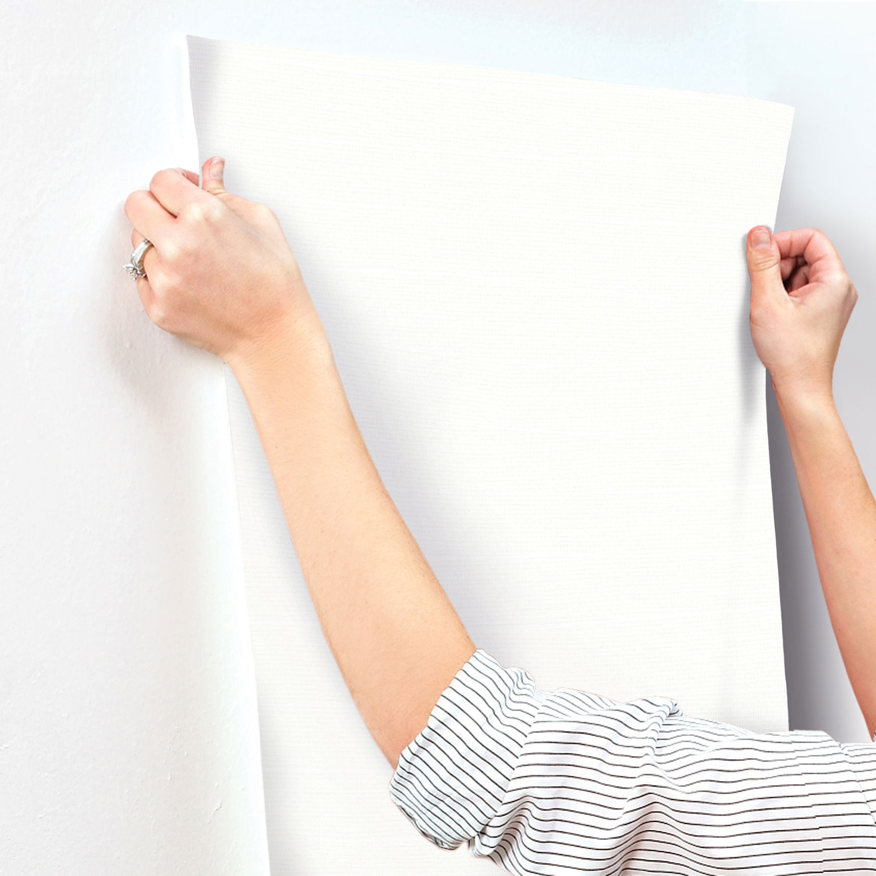 Natural Grid White Pearl Wallpaper large image 
