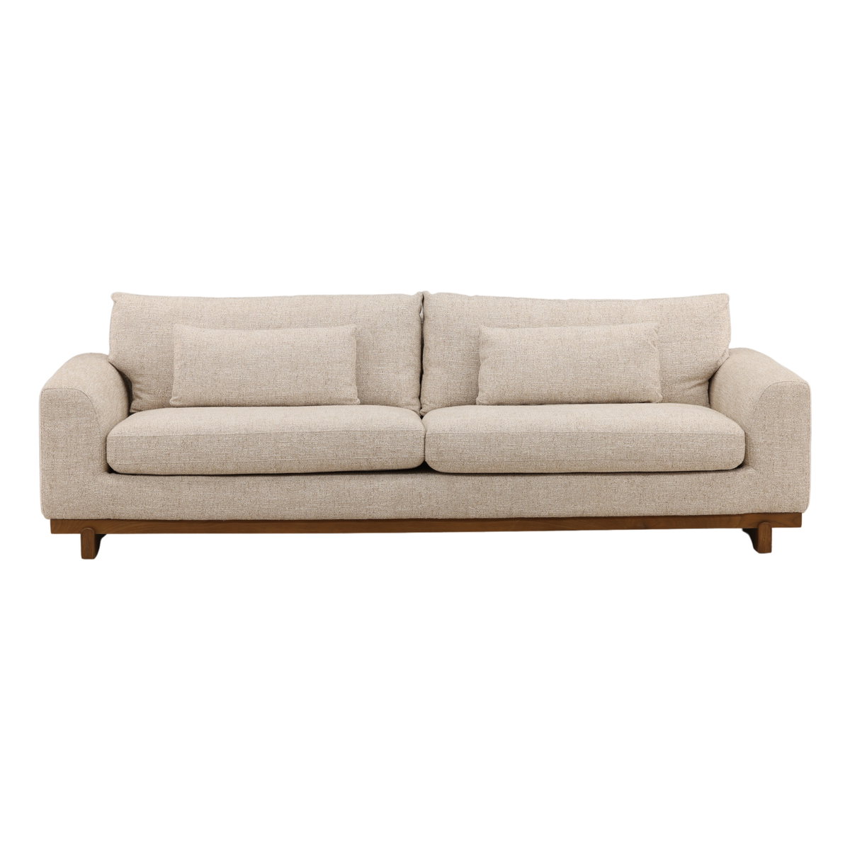 Amal Sofa Fawn, Sofas & Sectional by Dovetail, 98.5" width x 33" height x 40" depth View 2