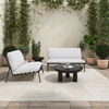 Salma Outdoor Sofa White, Sofas & Sectional by Moe's Home, 60" width x 33.5" height x 35.5" depth thumbnail 7